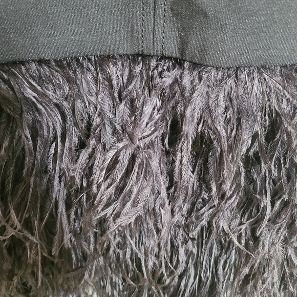 Cinq a Sept Sabine Feather Midi Dress in Black - Picture 5 of 8